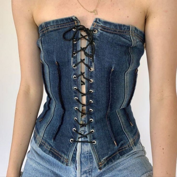 Venezia Jeans Tops - Venezia Jeans Denim Bustier Top